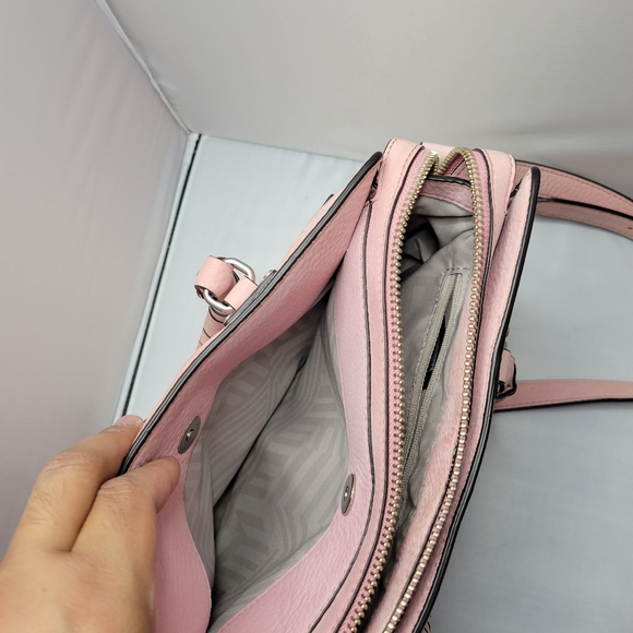 Rebecca Minkoff Medium Bree Leather Satchel Pink - Picture 15 of 16